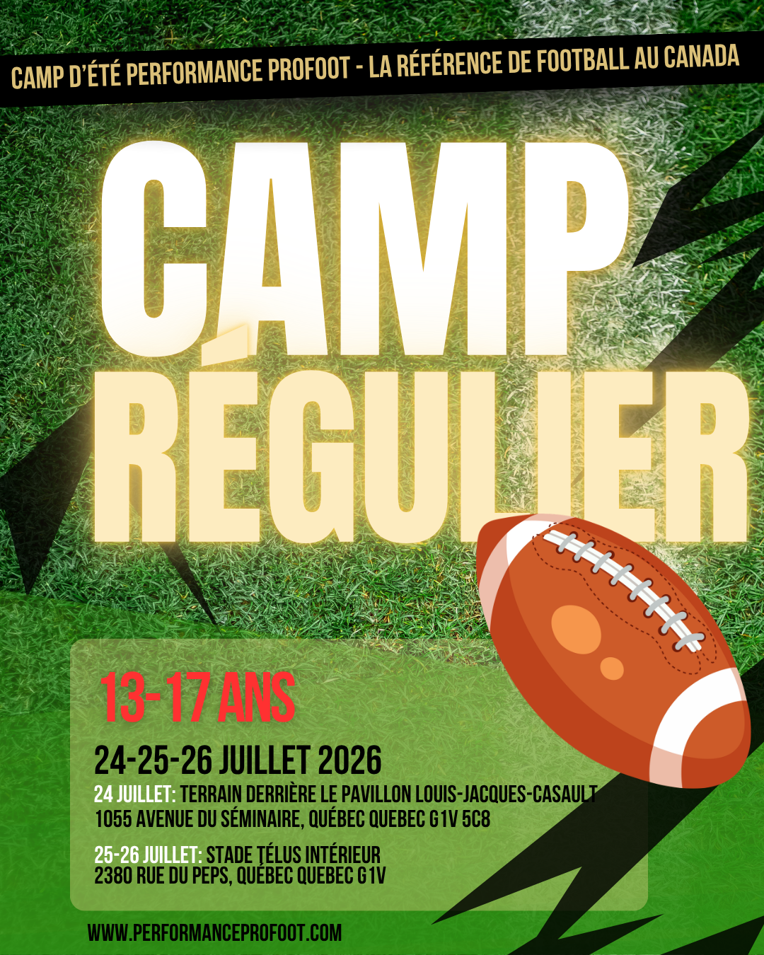 Camp de Football Camp Flag Football PPF Régulier